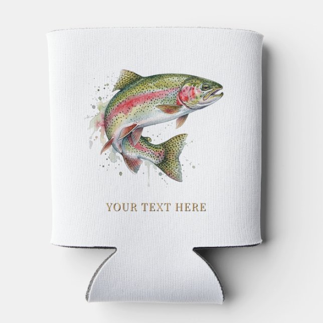 Porta-lata Personalized Fishing Lover  – Trout Fishing Design (Traseira)