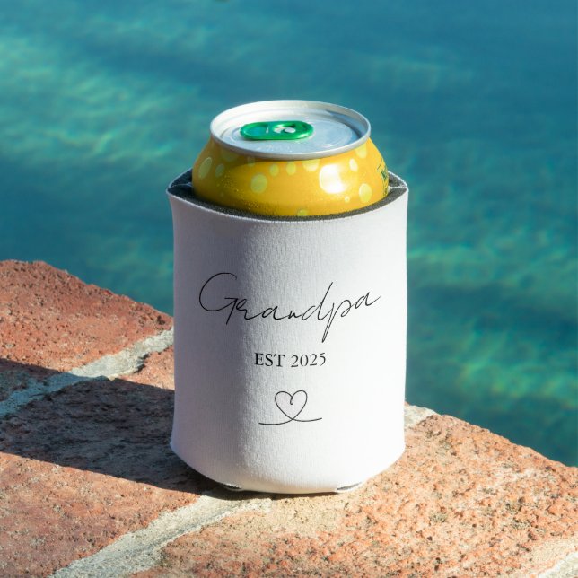 Porta-lata Personalized Grandpa EST Year | Can Cooler (Piscina in situ)