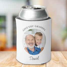 Porta-lata Personalized Love You Grandpa Photo