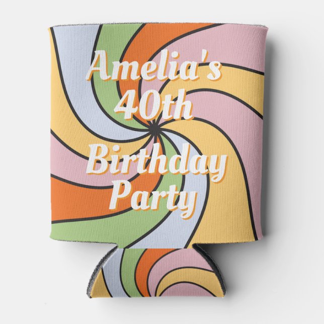 Porta-lata Personalized Name Photo Birthday Cooler (Frente)