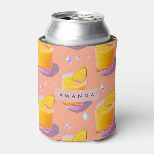 Porta-lata Personalized Tropical Mango Smoothie Style (Can Front)