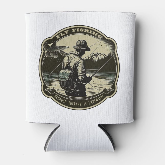 Porta-lata Pesca De Voo - Porque A Terapia É Cara (Frente)