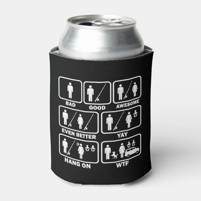 Porta-lata Pesca - Piada de Pesca Engraçado (Can Front)