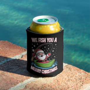 Porta-lata Pescador de Natal Pescado Legal Papai Noel