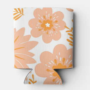 Porta-lata Pêssego de Vintagem Retroativa Padrão de Flor Lara