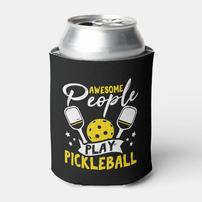 Porta-lata Pessoas Incríveis Jogam Pickleball Engraçado Paddl (Can Front)