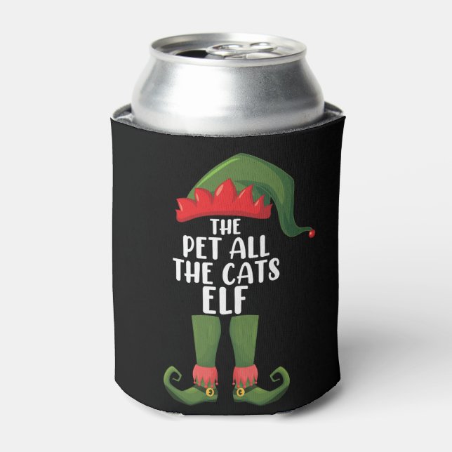 Porta-lata Pet All Cats Elf Matching Family Christmas (Can Front)