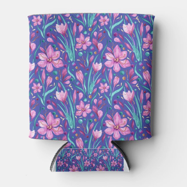 Porta-lata Petais Saffron Vivid - Verde Velvet e Turquoise (Frente)