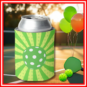 Porta-lata Pickleball Aniversário Verde Listras RETRÔ Esporte