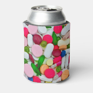 Porta-lata Pílulas medicamentosas vibrantes multicolorido