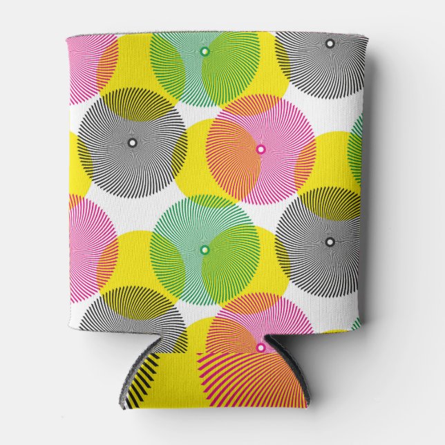 Porta-lata Pincel Zigzags: Padrão Desenhado à Mão (Frente)