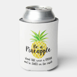 Porta-lata Pineapple Watercolor Stand Tall Veste uma Coroa