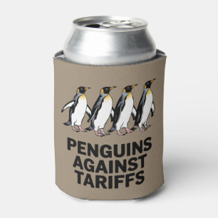 Porta-lata Pinguins Antigos Protestam Contra Tarifas Engraçad
