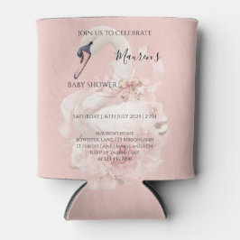 Porta-lata Pink Bow Girl Baby Shower 