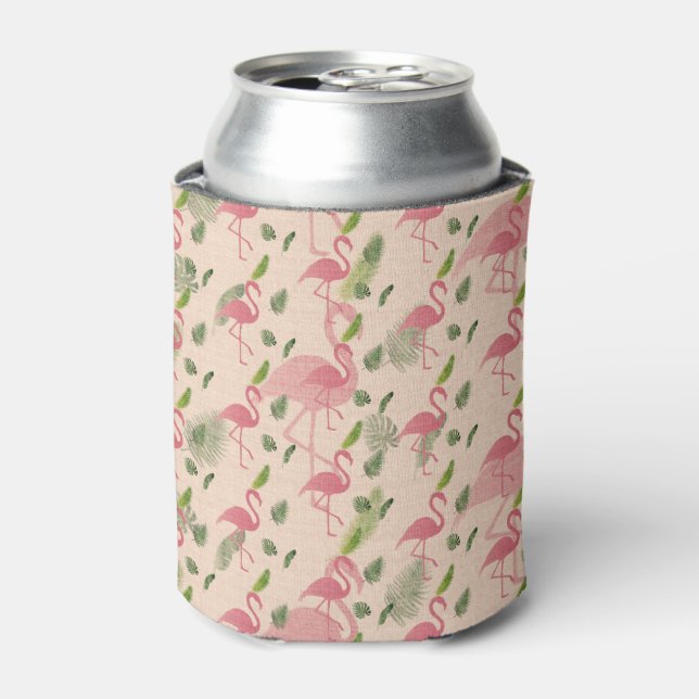 Porta-lata Pink Flamingo Pattern (Can Front)