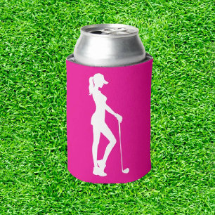 Porta-lata Pink Golfing Lady Surpresa