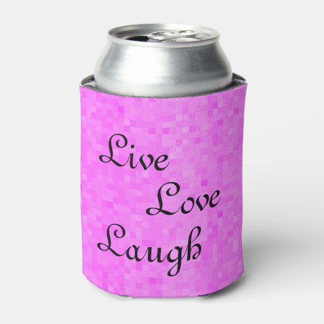 Porta-lata Pink Live Love Ria Stubby Holder, (Can Front)
