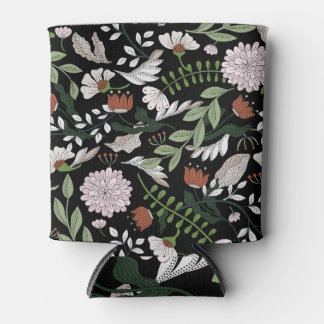 Porta-lata Pintadas Mãos Antigas Flores De Engrenagem