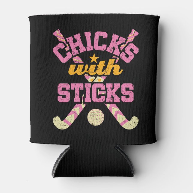 Porta-lata Pintinhos com Sticks Field Hockey Women (Frente)