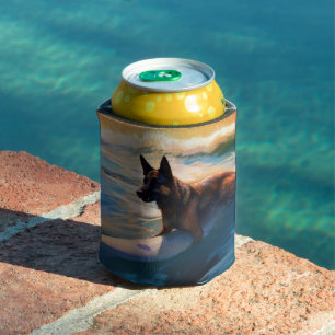 Porta-lata Pintura Belga de Surfe em Praia