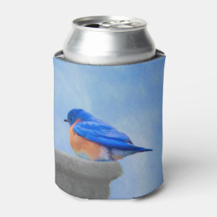 Porta-lata Pintura Bluebird - Arte Original para Pássaros
