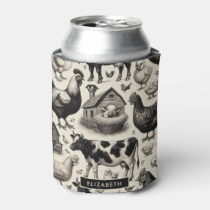 Porta-lata Pintura De Animais De Exploração