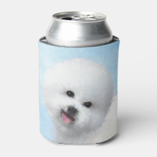 Porta-lata Pintura de Bichon Frise - Arte de Cachorro Origina