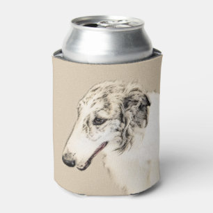 Porta-lata Pintura de Borzoi (Silver Brindle) Original