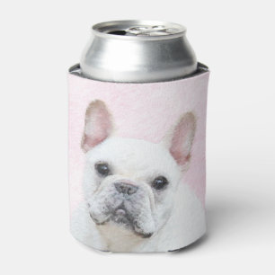 Porta-lata Pintura de Bulldog Francês (Cream/Branco) - Arte