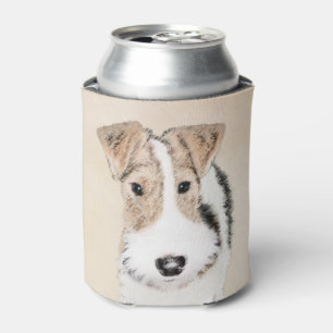 Porta-lata Pintura de Fox Terrier com Fios - Arte de Cão Ori