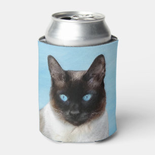 Porta-lata Pintura De Gatos Siameses - Arte De Gato Original
