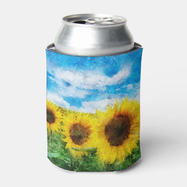 Porta-lata Pintura de girassóis (Can Front)