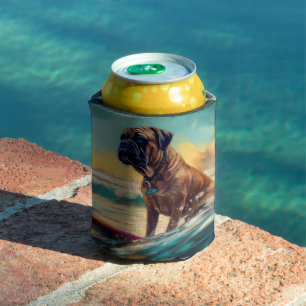 Porta-lata Pintura de Navegação em Praia Bullmastiff