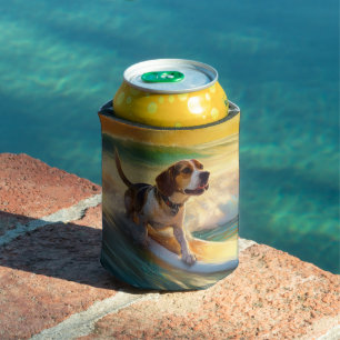 Porta-lata Pintura de Surf da Praia Beagle