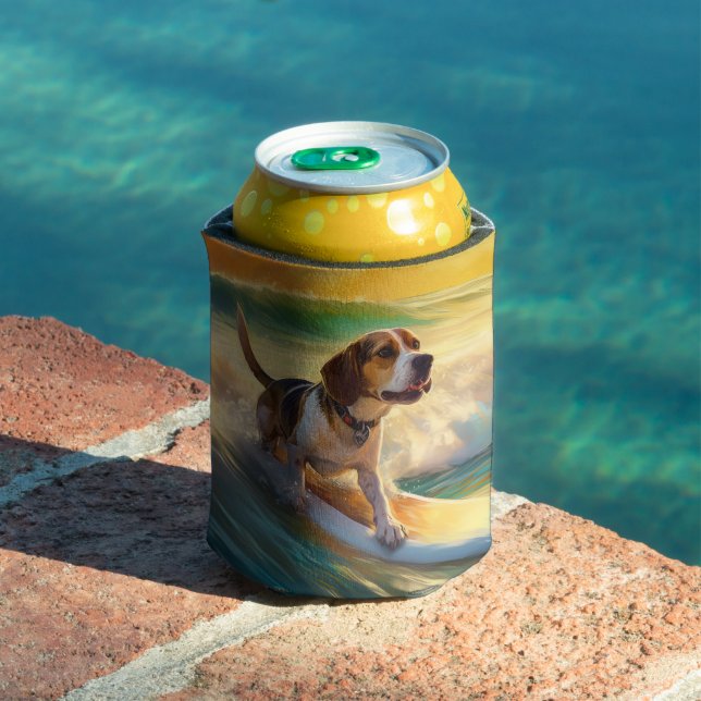 Porta-lata Pintura de Surf da Praia Beagle (Piscina in situ)