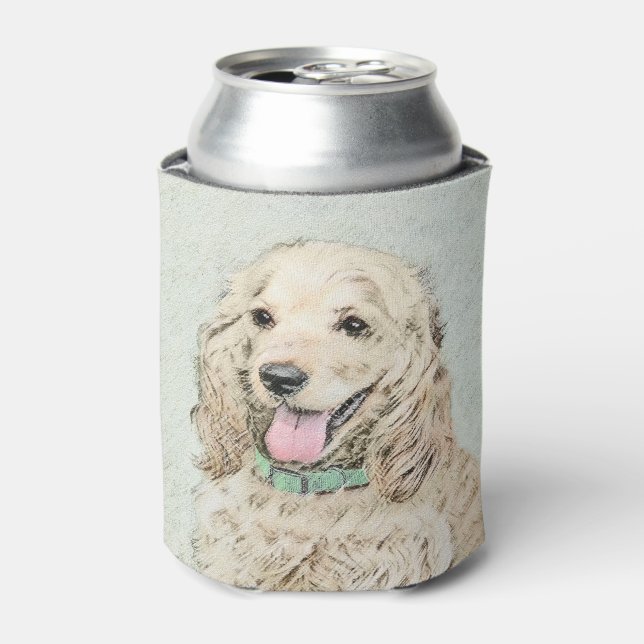 Porta-lata Pintura do Cocker Spaniel Buff - Arte Original par (Can Front)