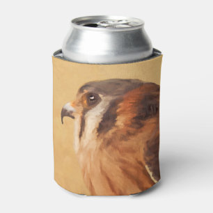Porta-lata Pintura em Kestrel Americano - Arte de Pássaro Or