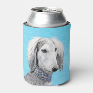 Porta-lata Pintura em Saluki (Prata) - Arte Cão Original Bon