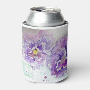 Porta-lata Pintura Floral de Flor Púrpura