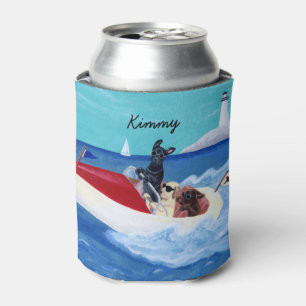 Porta-lata Pintura legal personalizada de Labradors do verão