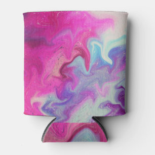 Porta-lata Pintura mista: fundo abstrato.