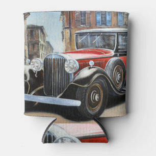 Porta-lata Pintura na Cidade Antiga do Carro Retroativo