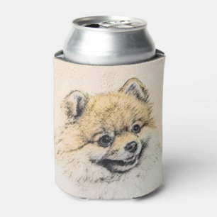 Porta-lata Pintura Pomeraniana (Laranja) - Arte Original de C