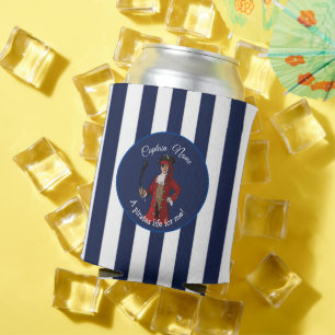 Porta-lata Pirata do Partido Náutico Branco Azul