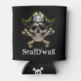 Porta-lata PIRATE CARRIBEAN SKULL Scallywag pode arrefecer