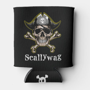 Porta-lata PIRATE CARRIBEAN SKULL Scallywag pode arrefecer
