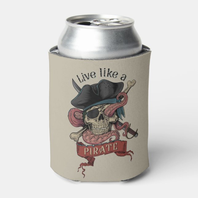 Porta-lata Pirate Skull Can Cooler (Can Front)