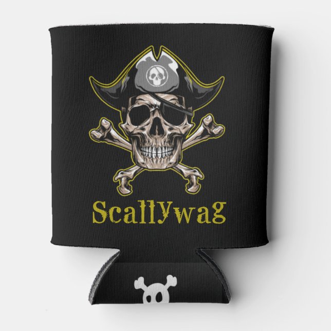 Porta-lata PIRATE SKULL Crossbones (Frente)