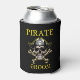 PORTA-LATA PIRATE SKULL GROOM DOURADO