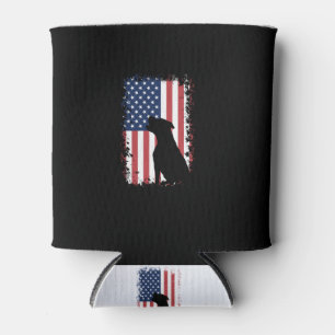 Porta-lata Pitbull American Flag Silhouette